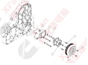 Шкив вентилятора Cummins ISM11 SHACMAN Оригинал // 3046206X