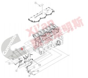 Трубка топливная к форсунке Cummins X12/X13/ISG13 SHACMAN Оригинал // 5718604X