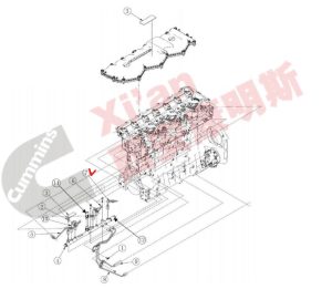 Трубка топливная к форсунке Cummins X12/X13/ISG13 SHACMAN Оригинал // 5718605X