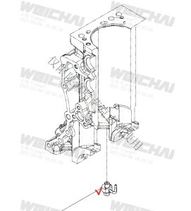 Форсунка охлаждения поршня WP12NG/12 WEICHAI Оригинал // 612630010173