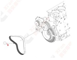 Ремень 10PK1282 Cummins M13 SHACMAN Оригинал // 6391260X