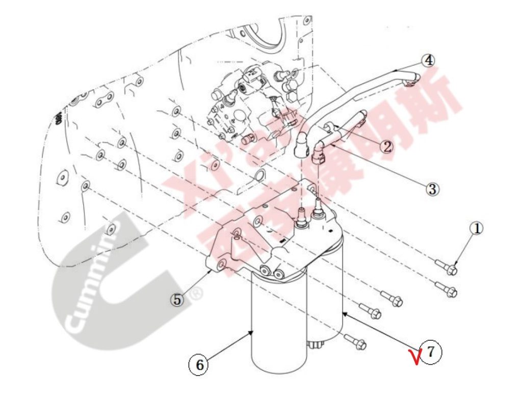 Фильтр топливный грубой очистки Cummins M13 SHACMAN Оригинал // 6537533X